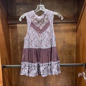 Free People flowy lace top